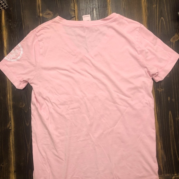 VS PINK Campus Pocket Tee size small COTTON CANDY PINK with white lettering. - Picture 3 of 5